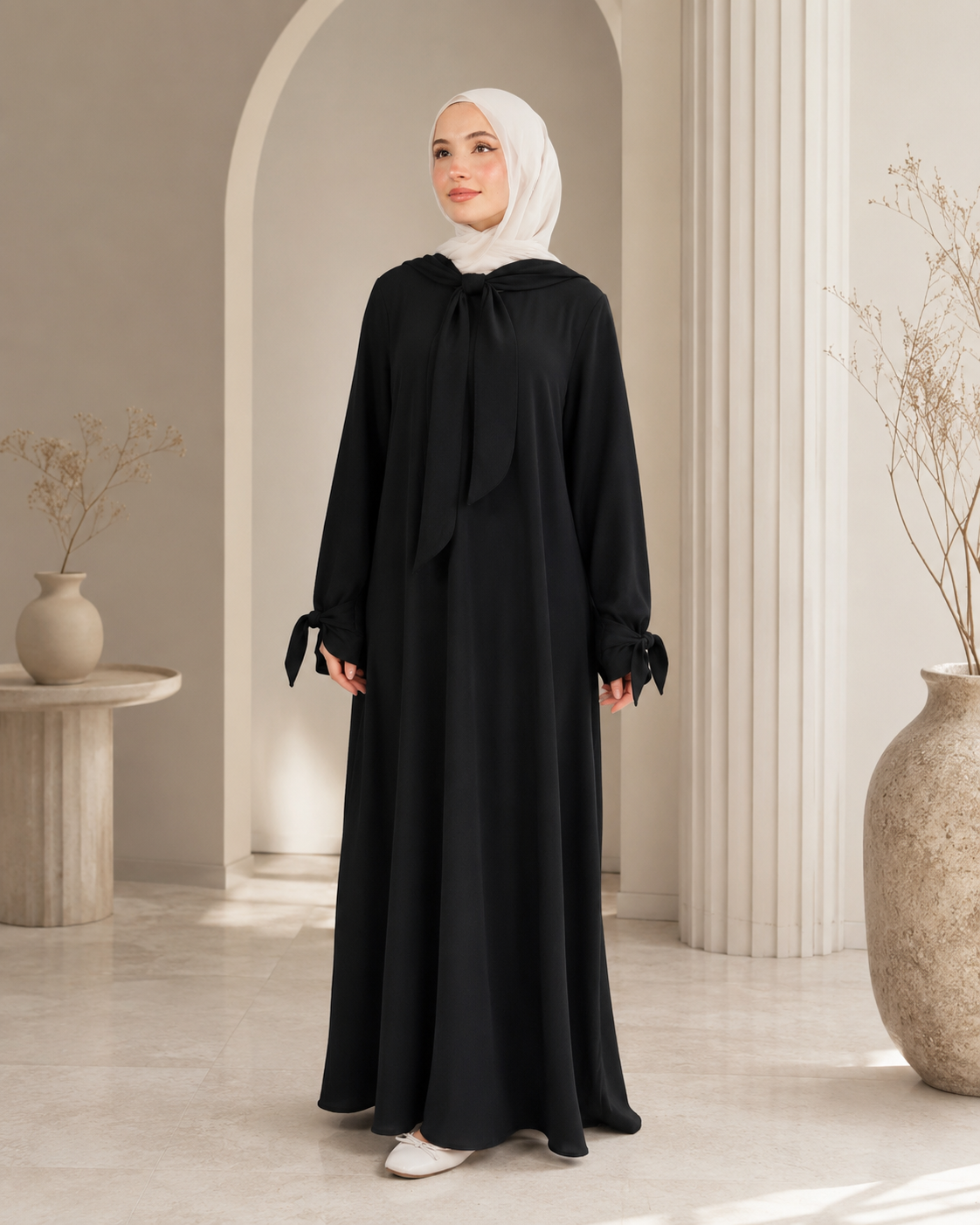 فستان شرعي مع سكارف