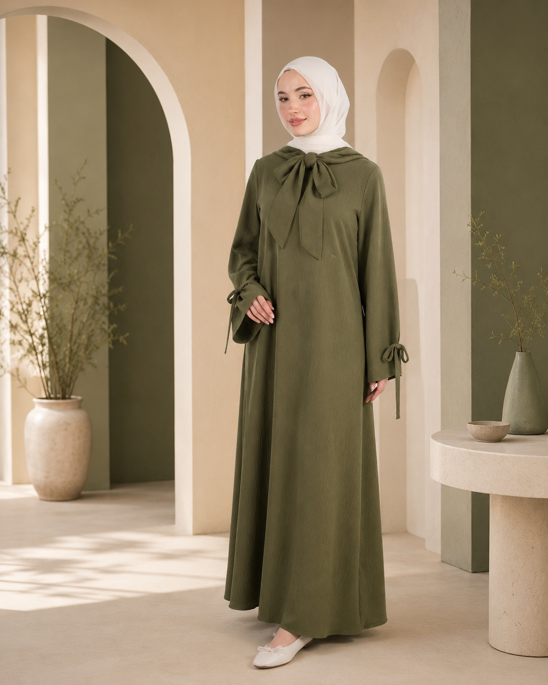 فستان شرعي مع سكارف