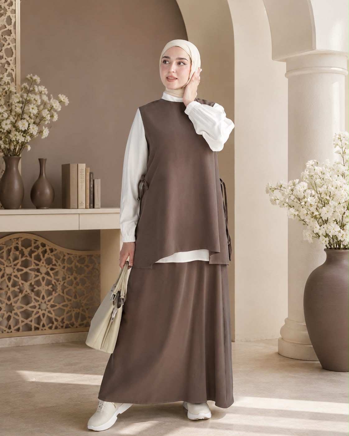 طقم تنورة بلمسة راقية