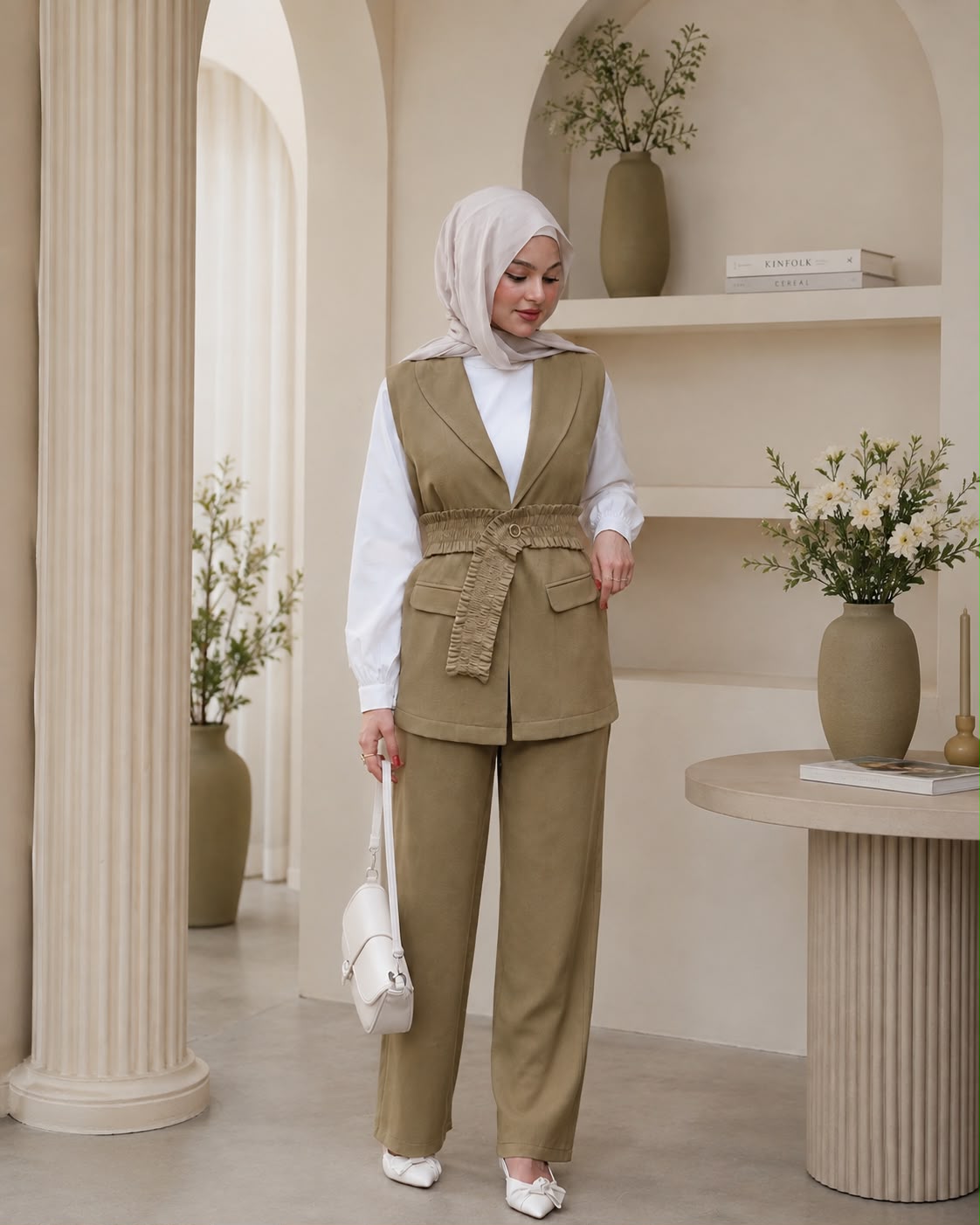 طقم عملي راقي بحزام