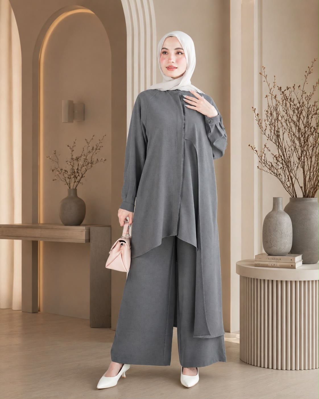 طقم قطعتين بتصميم انسيابي