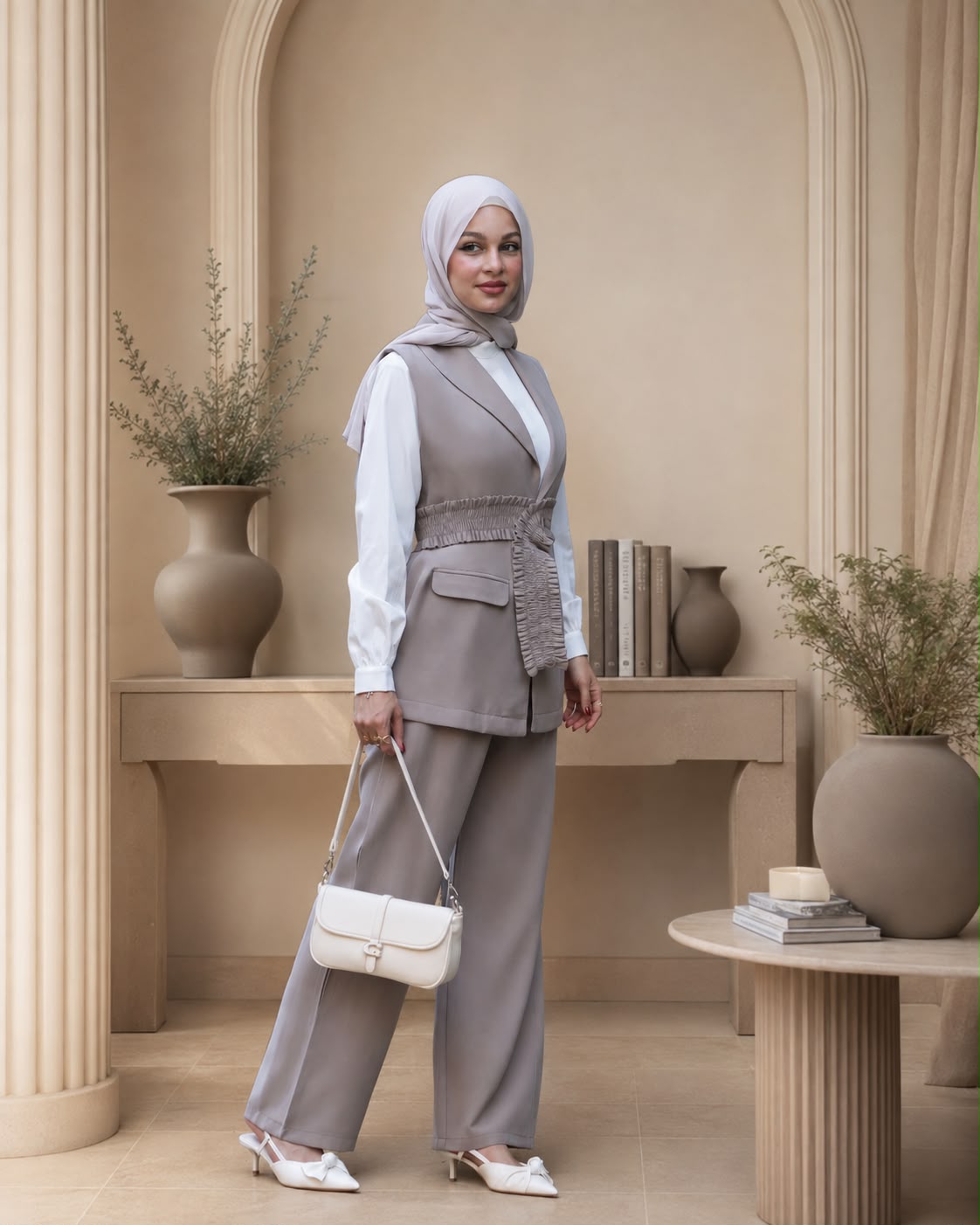 طقم عملي راقي بحزام