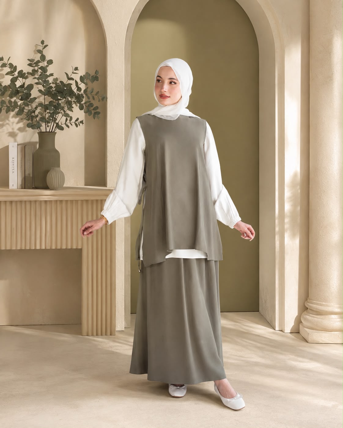 طقم تنورة بلمسة راقية