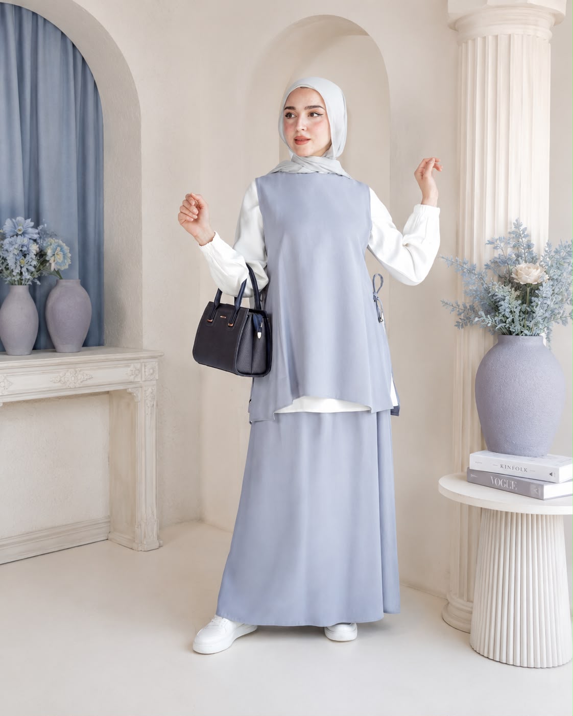طقم تنورة بلمسة راقية