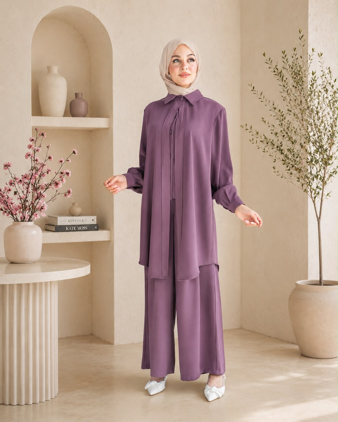 طقم قطعتين بتصميم انسيابي