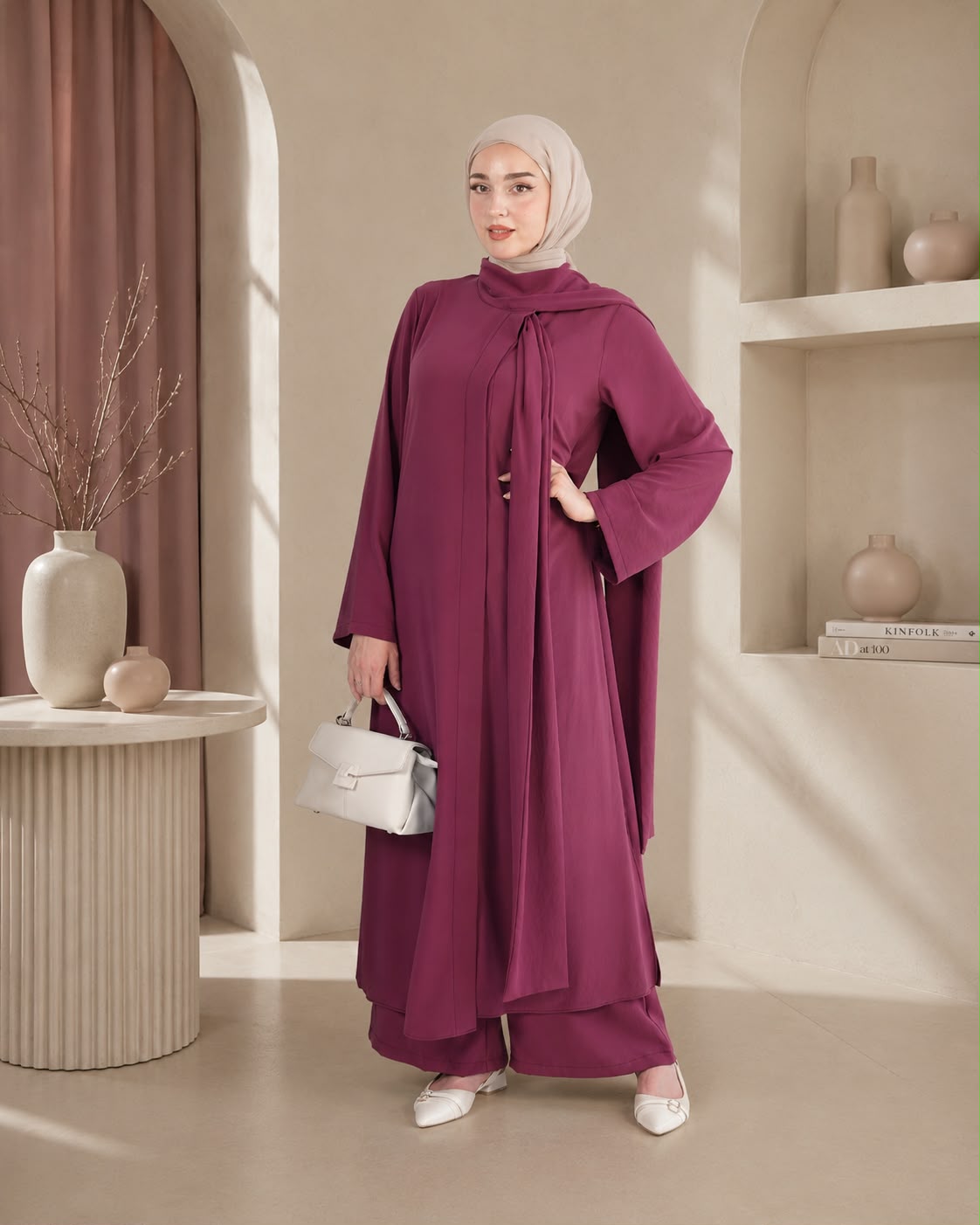 طقم بتفاصيل انسيابية