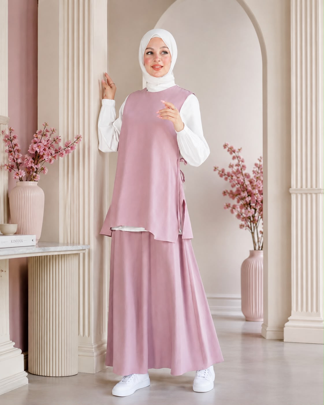 طقم تنورة بلمسة راقية
