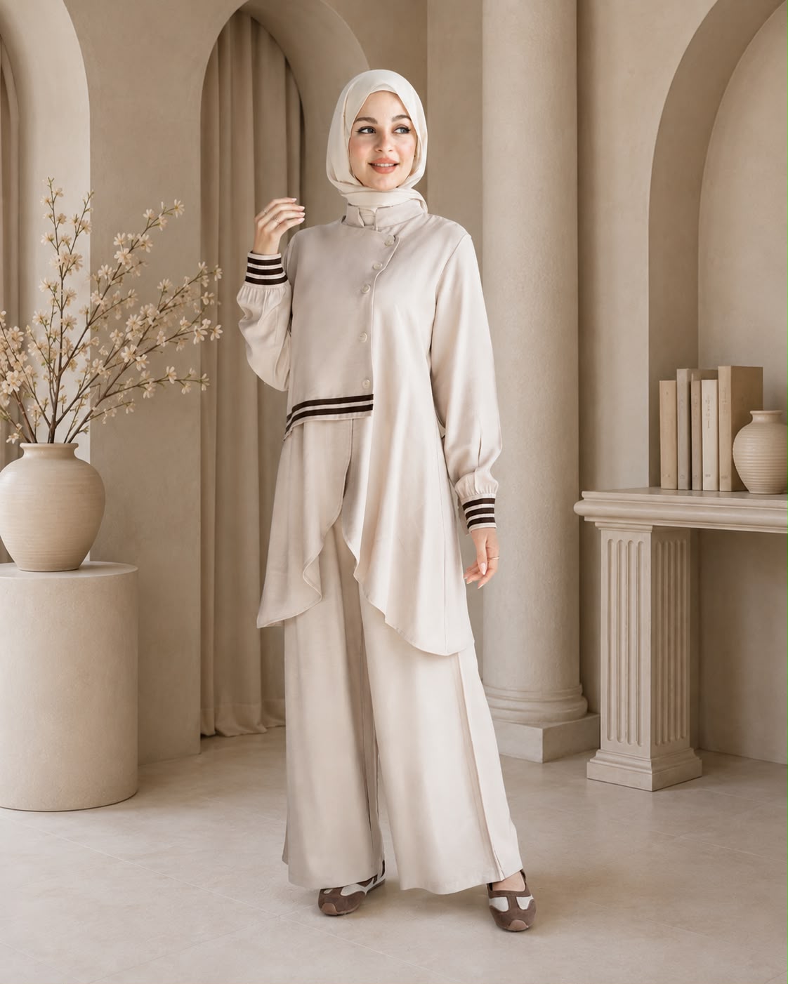 طقم انسيابي بلمسات عصرية