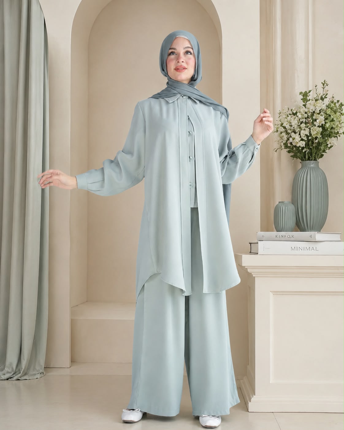 طقم قطعتين بتصميم انسيابي