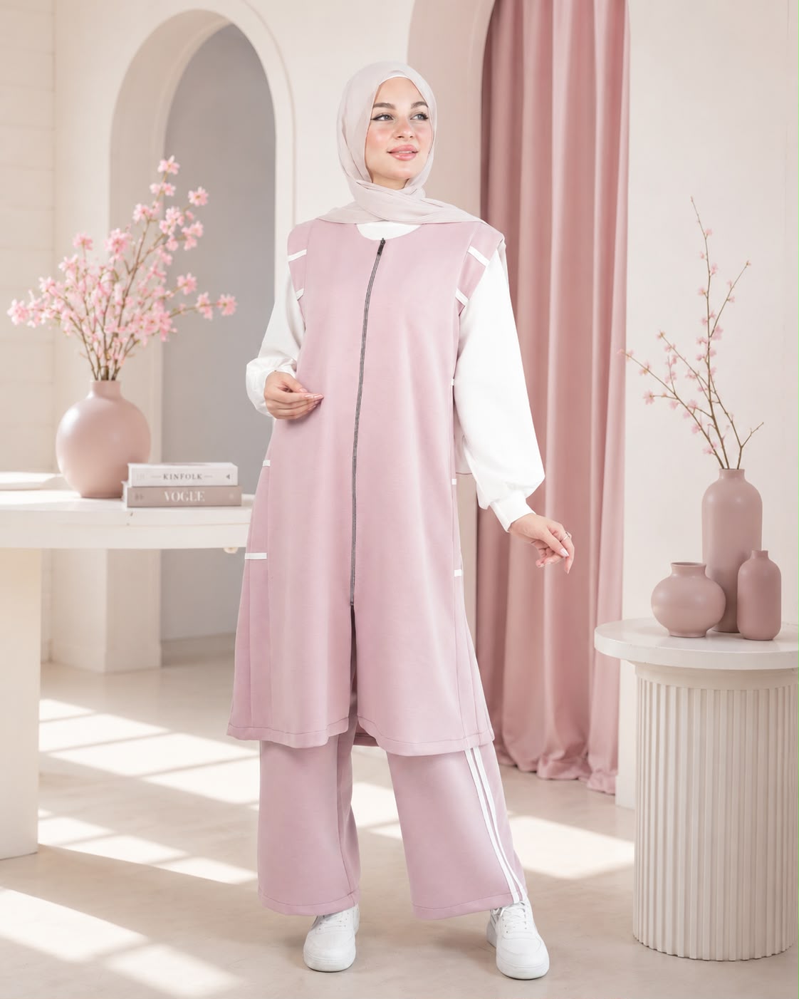 طقم سبورت نسائي بقصة واسعة