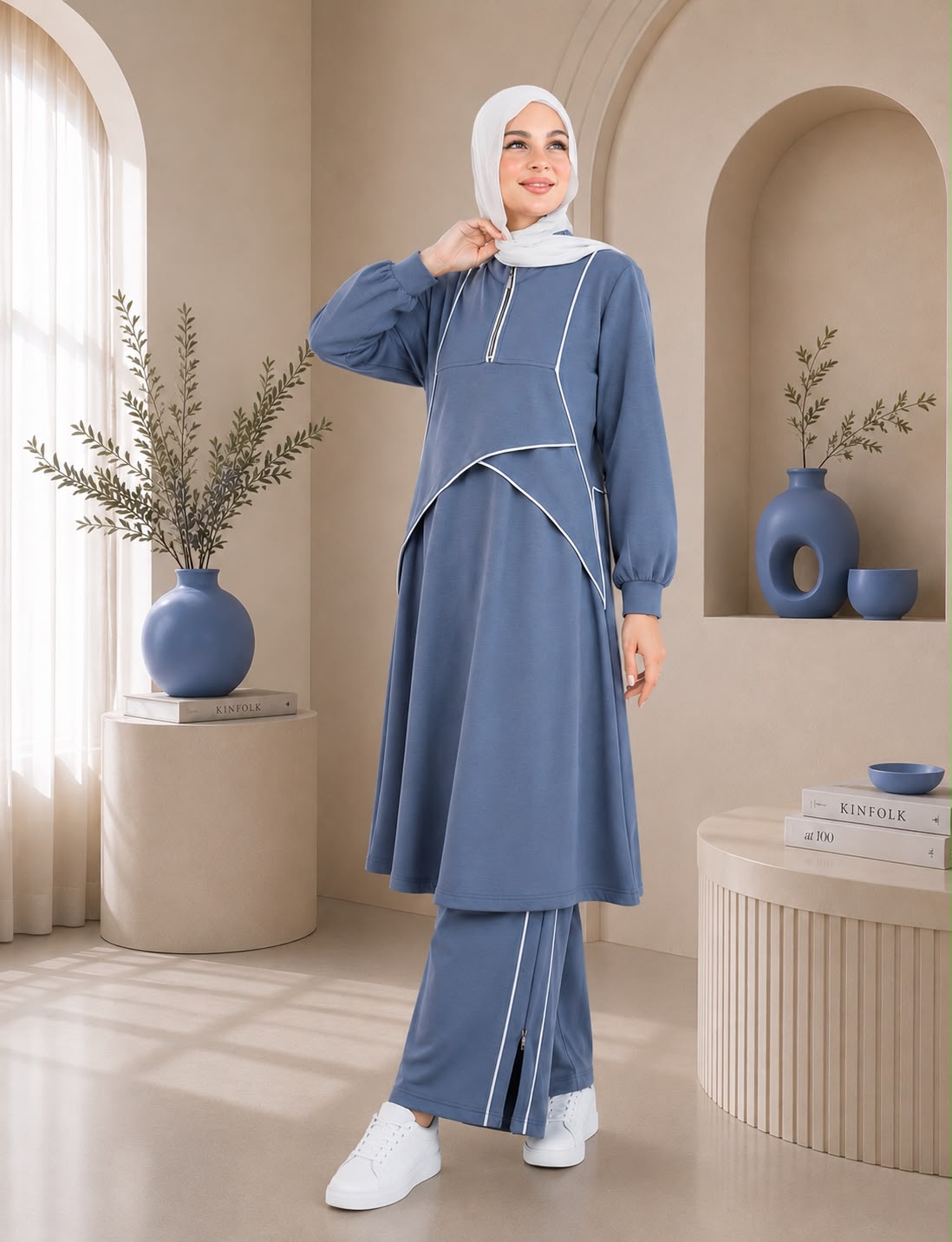 طقم كاجوال بسحاب أمامي
