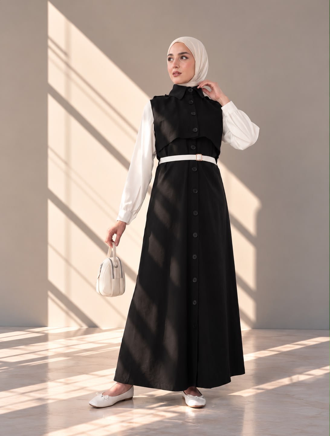 فستان ماكسي نسائي بتصميم طبقات