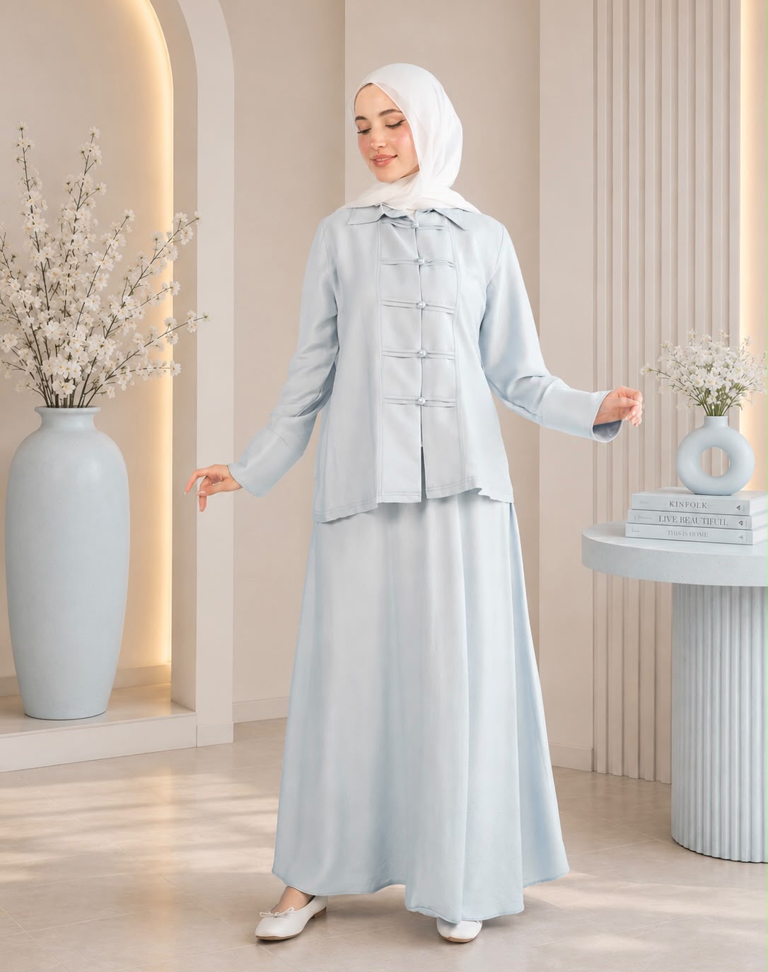 طقم تنورة بقصة راقية