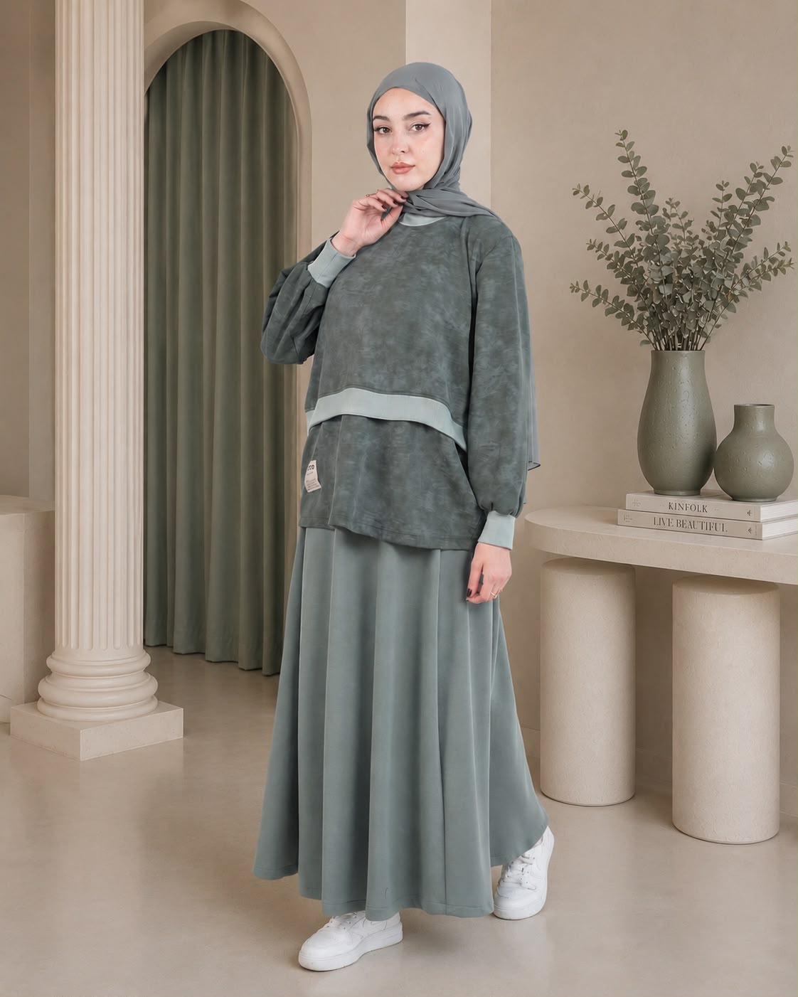 طقم تنورة أنيق